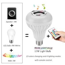 Led music bulb RGB wireless bluetooth light bulb with speaker / 24-key remote control