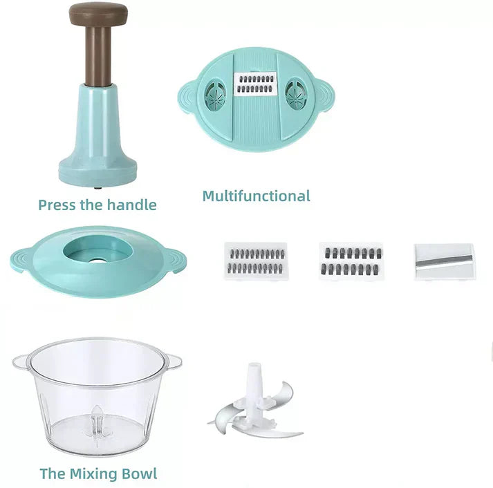 Multifunctional Hand Press Manual Vegetable Chopper 2 L
