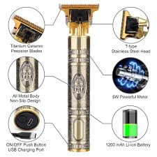VINTAGE T9 metal RECHARGEABLE Electric Hair CLIPPER Cutting Machine Professional Hair Trimmer For Men