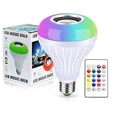Led music bulb RGB wireless bluetooth light bulb with speaker / 24-key remote control